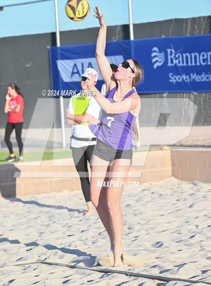 Thumbnail 3 in Notre Dame Prep vs. Skyline (AIA DI Pairs Round 1 Playoff) photogallery.