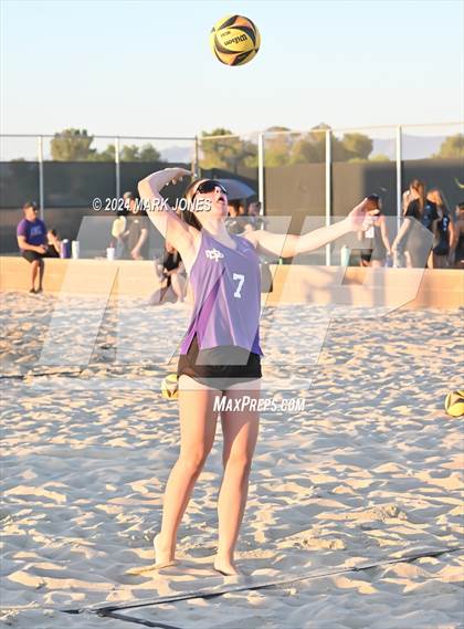 Thumbnail 3 in Notre Dame Prep vs. Skyline (AIA DI Pairs Round 1 Playoff) photogallery.