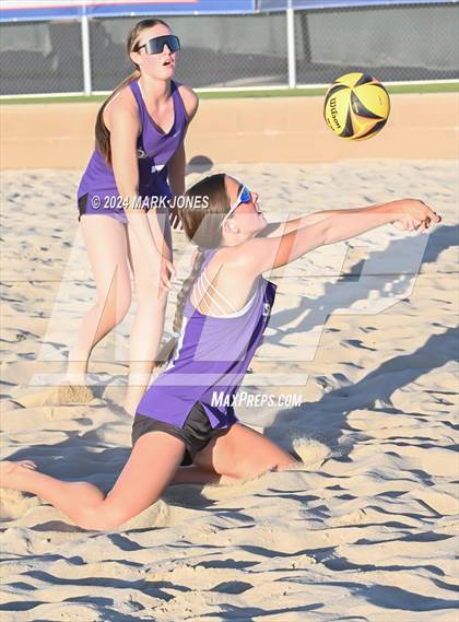 Thumbnail 3 in Notre Dame Prep vs. Skyline (AIA DI Pairs Round 1 Playoff) photogallery.