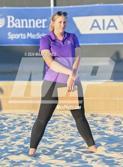 Thumbnail 2 in Notre Dame Prep vs. Skyline (AIA DI Pairs Round 1 Playoff) photogallery.