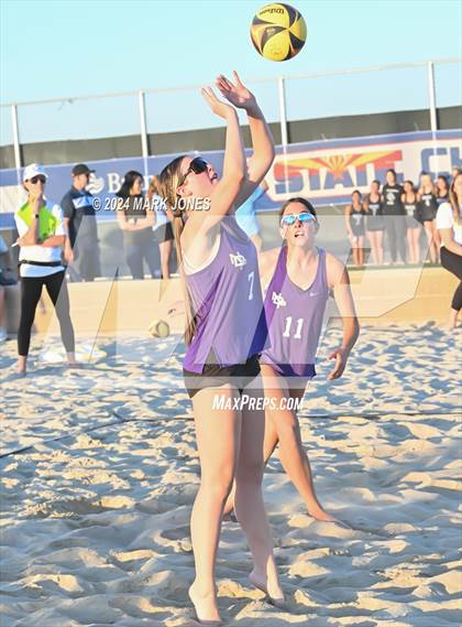 Thumbnail 3 in Notre Dame Prep vs. Skyline (AIA DI Pairs Round 1 Playoff) photogallery.