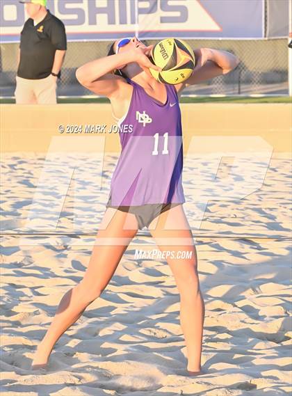 Thumbnail 3 in Notre Dame Prep vs. Skyline (AIA DI Pairs Round 1 Playoff) photogallery.