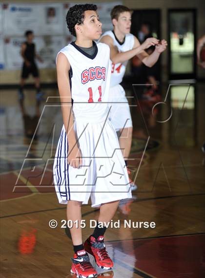 Thumbnail 1 in Santa Clarita Christian vs. Albert Einstein Academy (Santa Clarita Christian Tournament) photogallery.