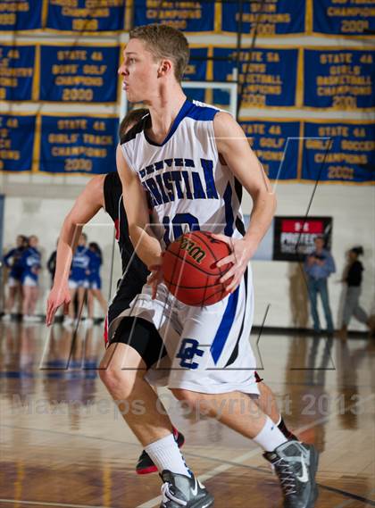 Thumbnail 1 in Denver Christian vs. Haxtun (CHSAA 2A Region 4 Final) photogallery.