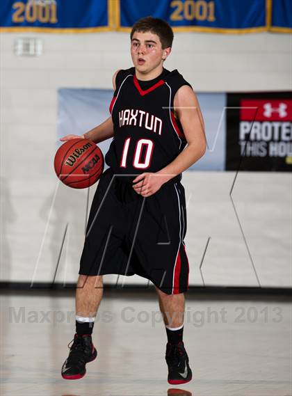 Thumbnail 2 in Denver Christian vs. Haxtun (CHSAA 2A Region 4 Final) photogallery.