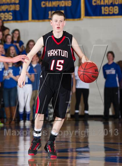 Thumbnail 2 in Denver Christian vs. Haxtun (CHSAA 2A Region 4 Final) photogallery.