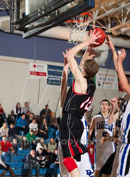 Thumbnail 3 in Denver Christian vs. Haxtun (CHSAA 2A Region 4 Final) photogallery.