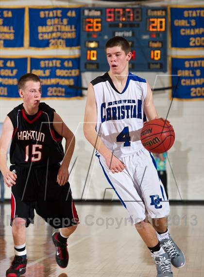 Thumbnail 2 in Denver Christian vs. Haxtun (CHSAA 2A Region 4 Final) photogallery.