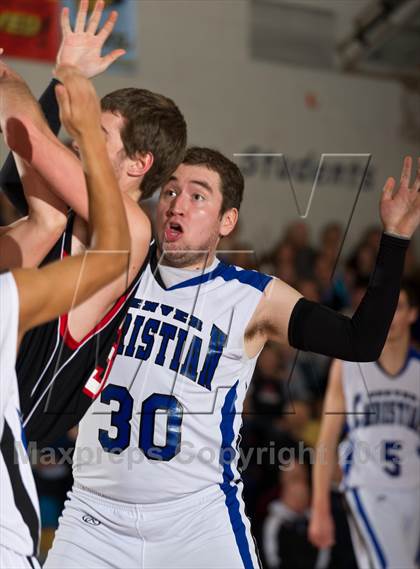 Thumbnail 2 in Denver Christian vs. Haxtun (CHSAA 2A Region 4 Final) photogallery.