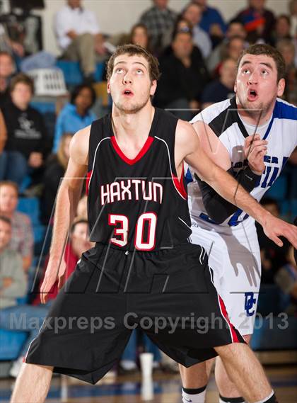 Thumbnail 3 in Denver Christian vs. Haxtun (CHSAA 2A Region 4 Final) photogallery.