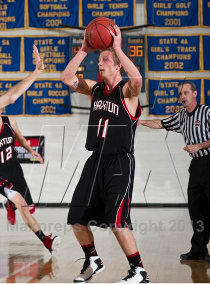 Thumbnail 2 in Denver Christian vs. Haxtun (CHSAA 2A Region 4 Final) photogallery.