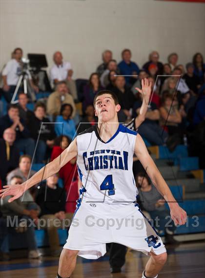 Thumbnail 3 in Denver Christian vs. Haxtun (CHSAA 2A Region 4 Final) photogallery.