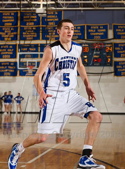 Thumbnail 2 in Denver Christian vs. Haxtun (CHSAA 2A Region 4 Final) photogallery.