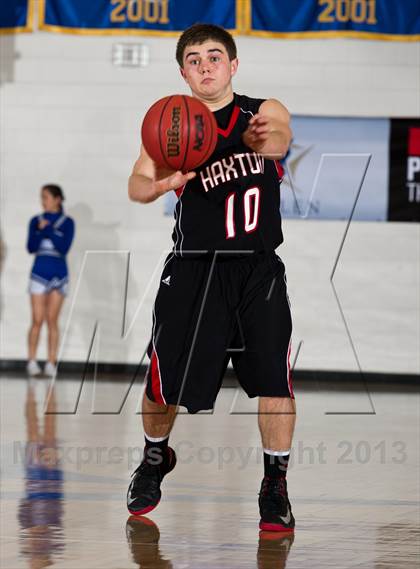 Thumbnail 3 in Denver Christian vs. Haxtun (CHSAA 2A Region 4 Final) photogallery.
