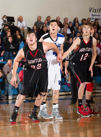 Thumbnail 2 in Denver Christian vs. Haxtun (CHSAA 2A Region 4 Final) photogallery.