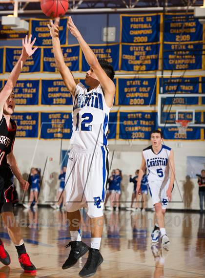Thumbnail 1 in Denver Christian vs. Haxtun (CHSAA 2A Region 4 Final) photogallery.