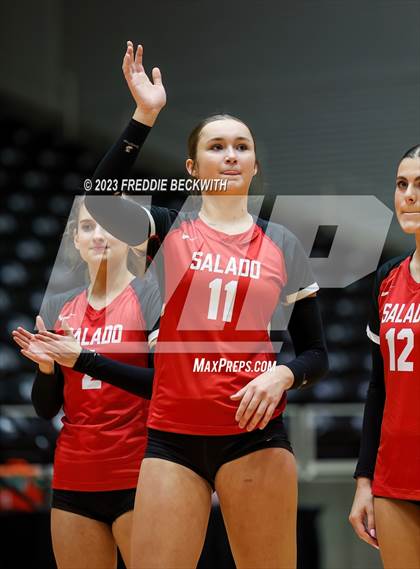 Thumbnail 3 in Randall vs. Salado (UIL 4A Volleyball Semi-Final) photogallery.