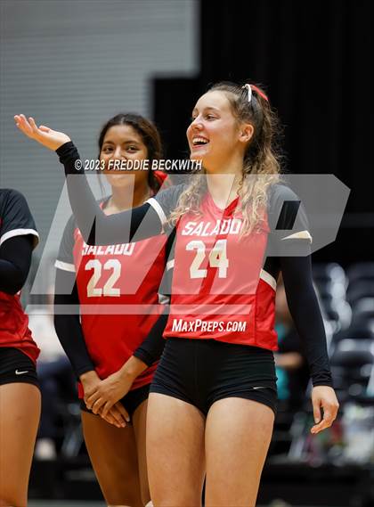 Thumbnail 2 in Randall vs. Salado (UIL 4A Volleyball Semi-Final) photogallery.