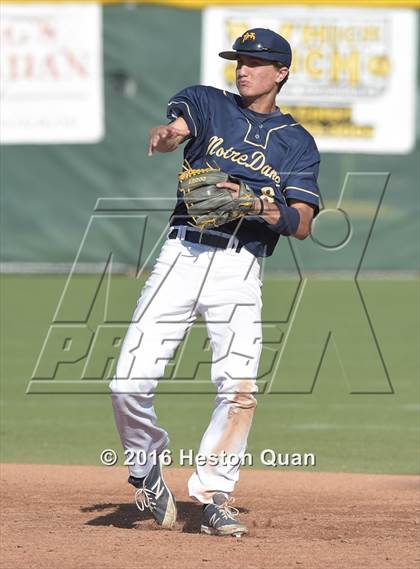Thumbnail 1 in Notre Dame (SO) vs. Damien (Boras Classic - South) photogallery.