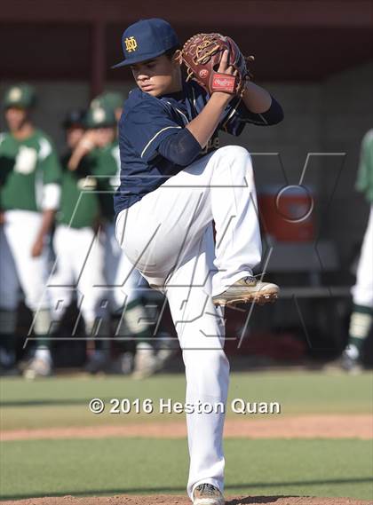 Thumbnail 1 in Notre Dame (SO) vs. Damien (Boras Classic - South) photogallery.