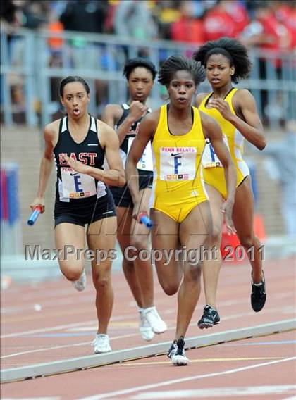 Thumbnail 3 in 117th Penn Relays (Girls 4x100m Final) photogallery.