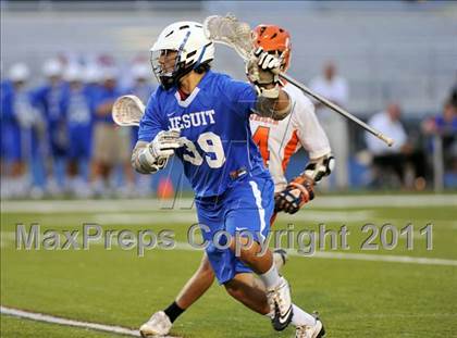 Thumbnail 1 in Jesuit vs. Benjamin (State Playoffs) photogallery.