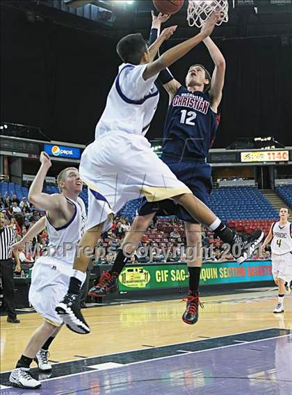 Thumbnail 1 in Vacaville Christian vs. Bradshaw Christian (CIF SJS D5 Final) photogallery.