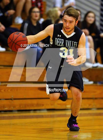 Thumbnail 3 in  Glendale Prep Academy vs Deer Valley (Sunnyslope Hoopsgiving Basketball Tournament) photogallery.