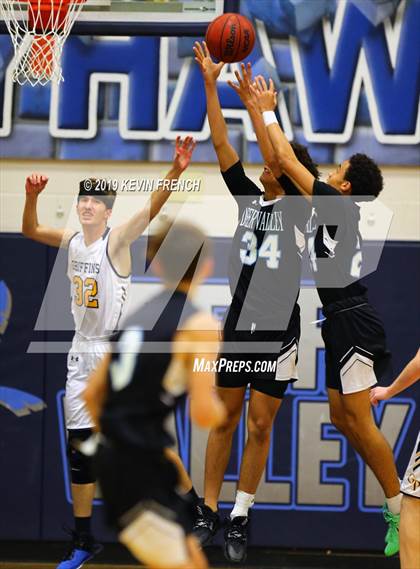 Thumbnail 3 in  Glendale Prep Academy vs Deer Valley (Sunnyslope Hoopsgiving Basketball Tournament) photogallery.