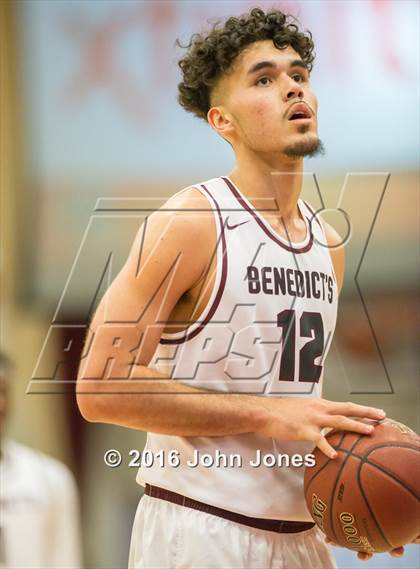 Thumbnail 3 in Findlay Prep vs. St. Benedict's Prep (Spalding Hoophall Classic) photogallery.