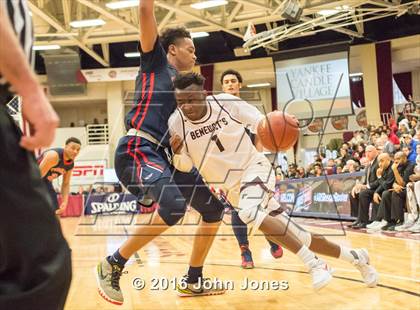 Thumbnail 2 in Findlay Prep vs. St. Benedict's Prep (Spalding Hoophall Classic) photogallery.