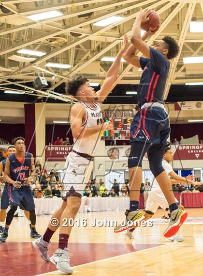 Thumbnail 3 in Findlay Prep vs. St. Benedict's Prep (Spalding Hoophall Classic) photogallery.