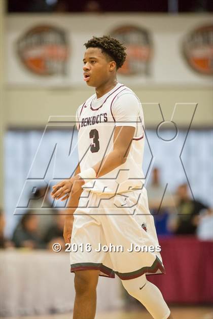 Thumbnail 2 in Findlay Prep vs. St. Benedict's Prep (Spalding Hoophall Classic) photogallery.