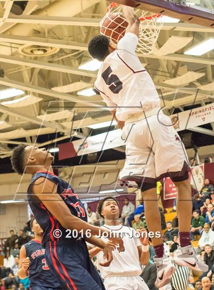 Thumbnail 3 in Findlay Prep vs. St. Benedict's Prep (Spalding Hoophall Classic) photogallery.