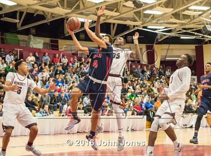 Thumbnail 3 in Findlay Prep vs. St. Benedict's Prep (Spalding Hoophall Classic) photogallery.