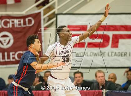 Thumbnail 1 in Findlay Prep vs. St. Benedict's Prep (Spalding Hoophall Classic) photogallery.