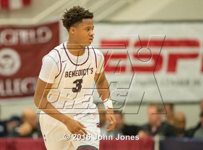 Thumbnail 3 in Findlay Prep vs. St. Benedict's Prep (Spalding Hoophall Classic) photogallery.