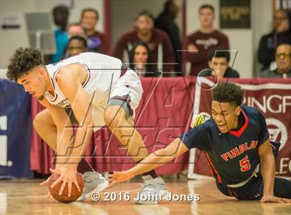 Thumbnail 1 in Findlay Prep vs. St. Benedict's Prep (Spalding Hoophall Classic) photogallery.