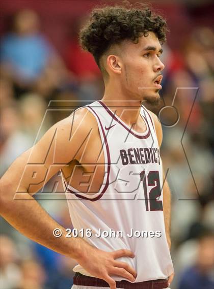 Thumbnail 3 in Findlay Prep vs. St. Benedict's Prep (Spalding Hoophall Classic) photogallery.