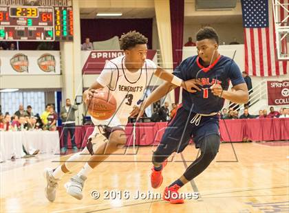 Thumbnail 3 in Findlay Prep vs. St. Benedict's Prep (Spalding Hoophall Classic) photogallery.