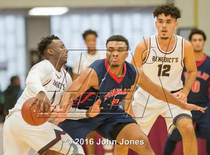 Thumbnail 2 in Findlay Prep vs. St. Benedict's Prep (Spalding Hoophall Classic) photogallery.