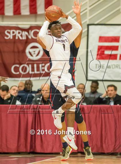Thumbnail 1 in Findlay Prep vs. St. Benedict's Prep (Spalding Hoophall Classic) photogallery.