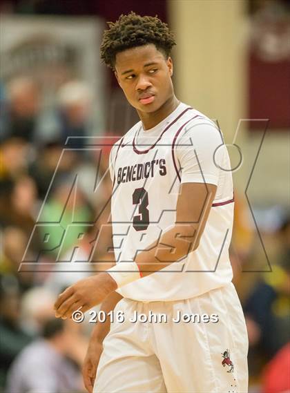 Thumbnail 1 in Findlay Prep vs. St. Benedict's Prep (Spalding Hoophall Classic) photogallery.