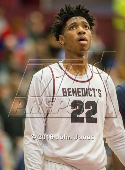 Thumbnail 2 in Findlay Prep vs. St. Benedict's Prep (Spalding Hoophall Classic) photogallery.