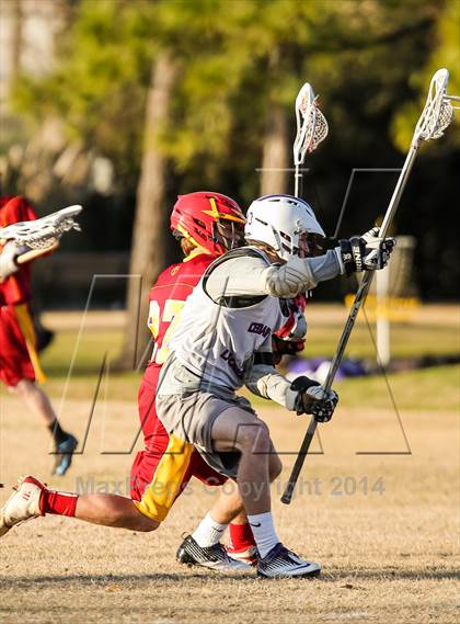 Thumbnail 1 in Cedar Ridge vs Brother Martin (Allstate SugarBowl Lacrosse Classic) photogallery.