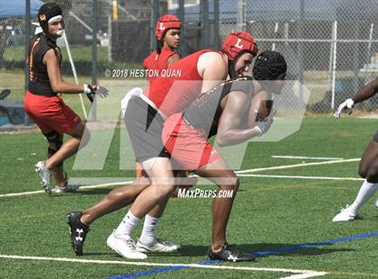Thumbnail 2 in Orange Lutheran vs. Mission Viejo (Battle at the Beach 7-on-7) photogallery.