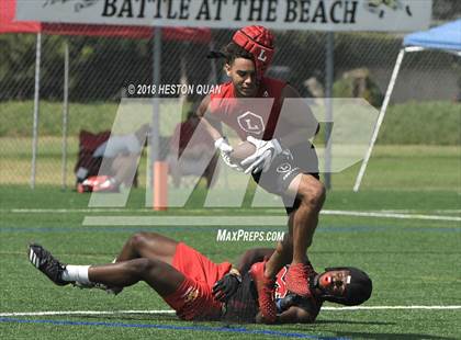 Thumbnail 3 in Orange Lutheran vs. Mission Viejo (Battle at the Beach 7-on-7) photogallery.