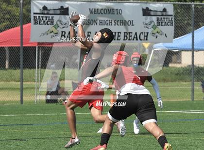 Thumbnail 3 in Orange Lutheran vs. Mission Viejo (Battle at the Beach 7-on-7) photogallery.