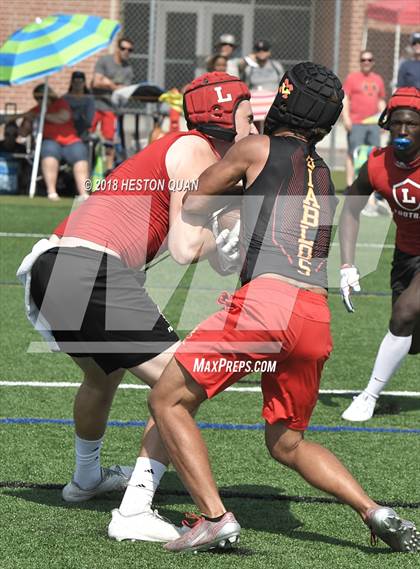 Thumbnail 2 in Orange Lutheran vs. Mission Viejo (Battle at the Beach 7-on-7) photogallery.