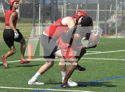 Thumbnail 3 in Orange Lutheran vs. Mission Viejo (Battle at the Beach 7-on-7) photogallery.